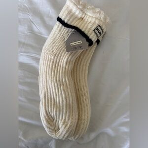NWT Hunter Ribbed Cream Slipper Socks